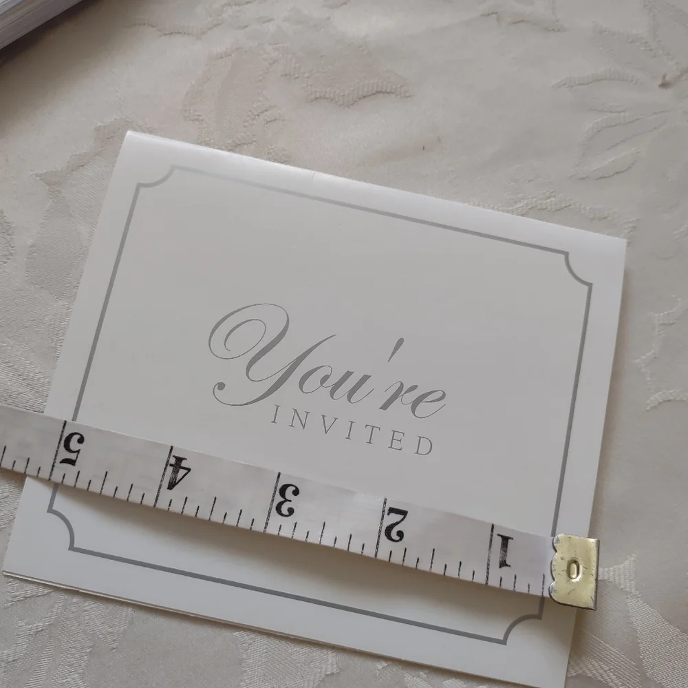New 🆕 Bridal Boutique Invitations White Silver Frame